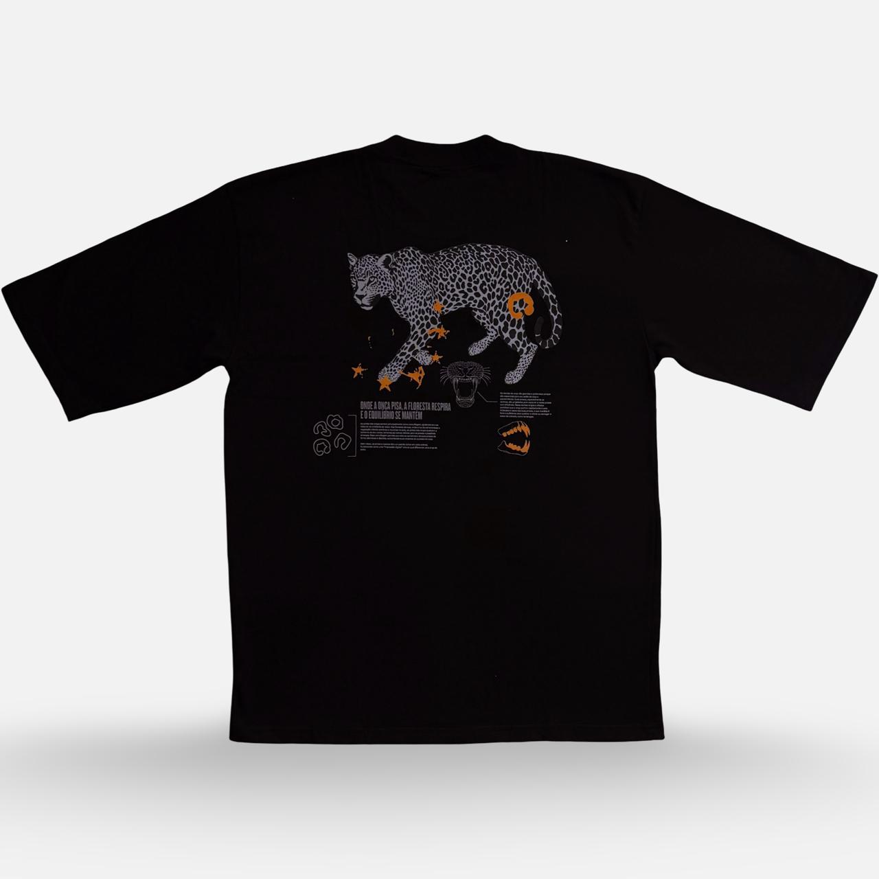 Camiseta Oversized Onça Preta