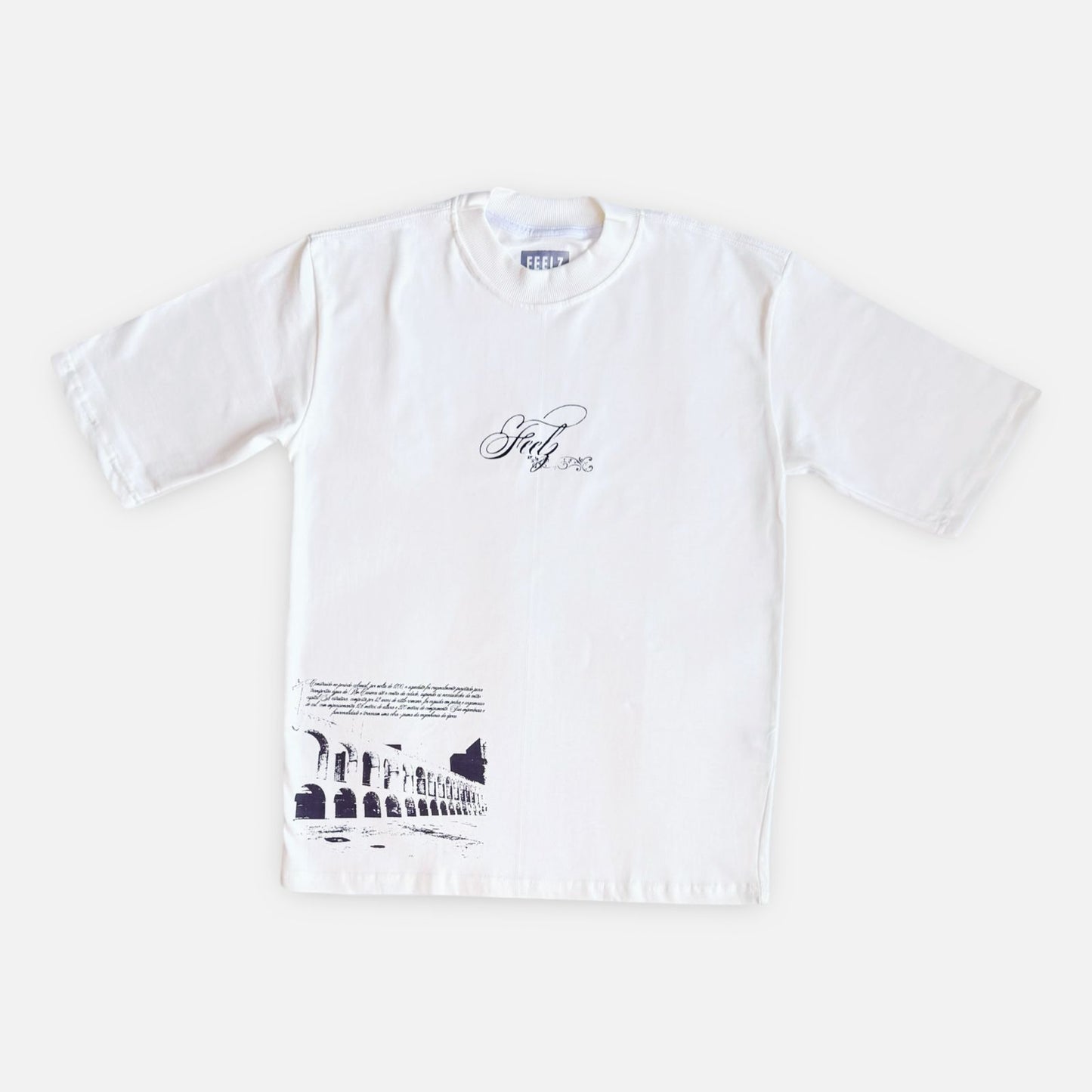 Camiseta Oversized Arcos da Lapa Off-White